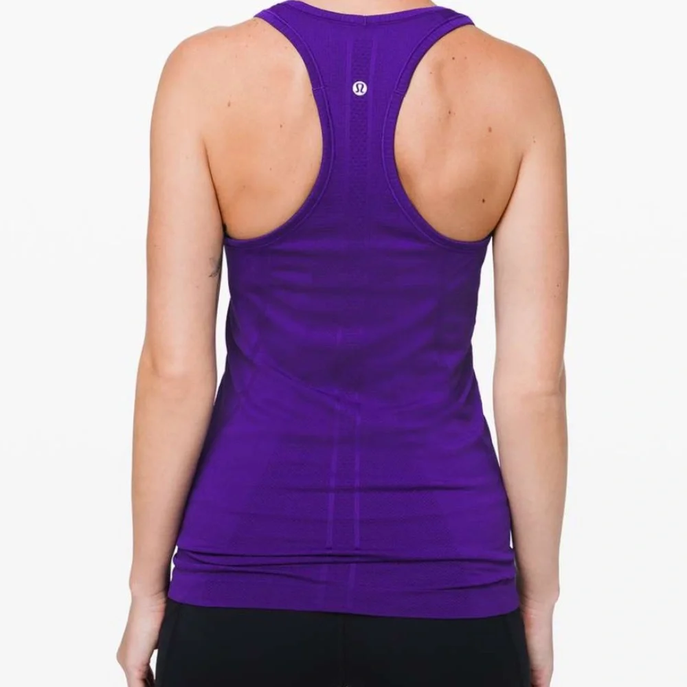 lululemon athletica Purple Fitted Backless Tank Top